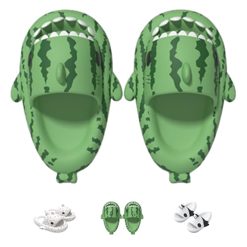 Sharklas Originales Shark Slides, Anti-Slip Panda Watermelon Heart Shark Cloud Slippers, Shark Sandals For Women Men