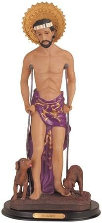 Figura de estatua de San Lázaro de 16 pulgadas, figura religiosa de San Lázaro, Santo St.