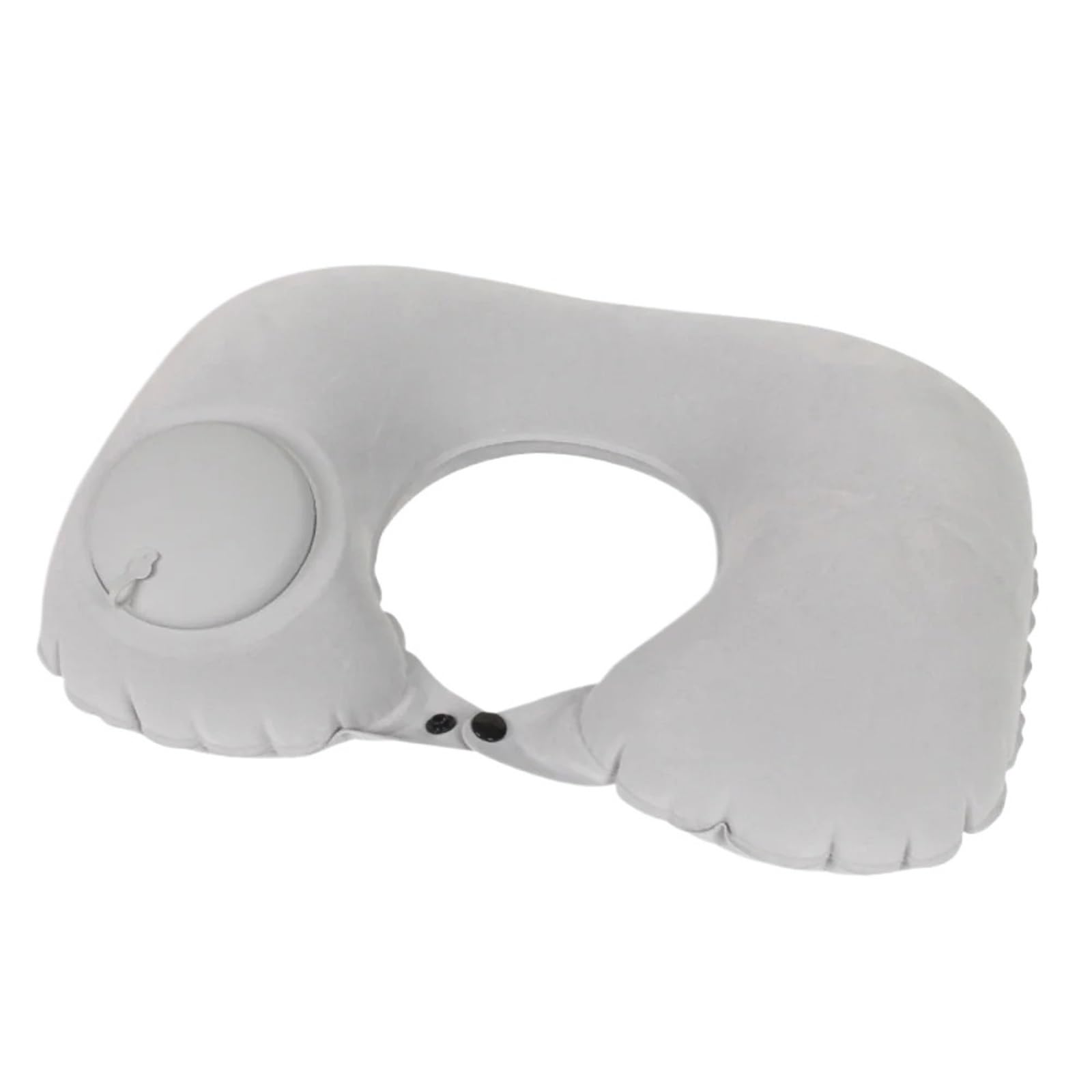 YShiuoL Neck Pillow Neck Pillow U Shape Cushion for Airplane and Car Inflatable Auto Air Compress Ring Outdoor Travel(Light Grey)