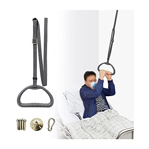 Mybow Betttrapez für ältere Menschen Bett Klimmzugstange, Stehhilfe, Krankenhausbetttrapez für Bettmobilität & Transfer, Deckenmontierter Haltegriff, Standleiter, Bettstehhelfer für Behinderte
