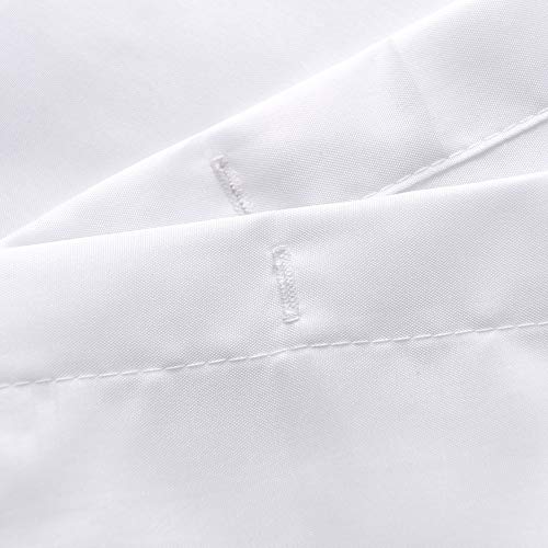 Image of N&Y HOME Fabric Shower Curtain or Liner with Magnets - Washable Hotel Quality Cloth Shower Curtain for Bathroom - White, 71x72