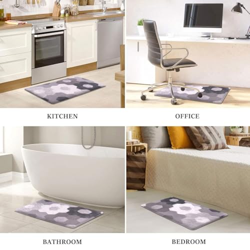 Image of Luxe Home Cuba PVC Door Mats Loop Utillity Anti Fatigue - Geometric - Cushioned, Non Slip, Washable - Indoor Outdoor Mats for Home, Kitchen, Garage More (51x99 cm)