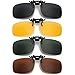 Hifot Sonnenbrille Aufsatz Clip on Sonnenbrille 4 Pack, Flip up Polarisiert Sonnenbrille für verschreibung, randlose Myopie Sonnenbrille für Frauen und Männer Satz 4 günstig Kaufen-Hifot Sonnenbrille Aufsatz Clip on Sonnenbrille 4 Pack, Flip up Polarisiert Sonnenbrille für verschreibung, randlose Myopie Sonnenbrille für Frauen und Männer