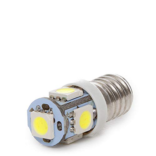 Glühbirne LED E10 1W 90Lm 6000K 12VDC LED s 40.000H [CA-E10-5MD5050-CW] | Greenice