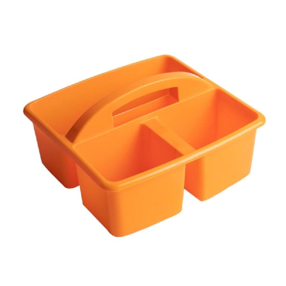 UNFAIRZQ Portable Multiuse Arts Crafts Caddies 3 Compartments Storage Caddy With Carrying Handle Plastic Divided Basket Bin Box