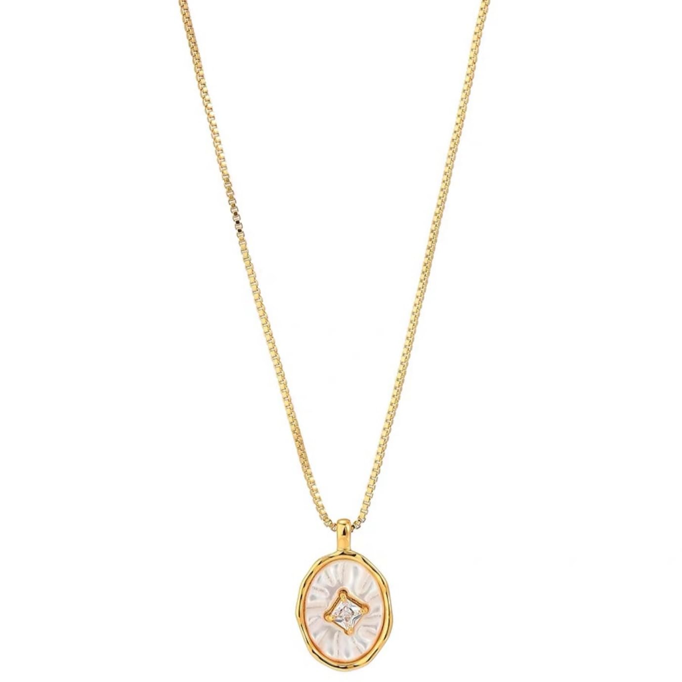 mirotuz women's pendant necklace,18k Yellow Gold Pendant Necklace for Women,Zircon necklace,Gold Jewelry for Women Girls Gifts,Bridal Wedding Jewelry