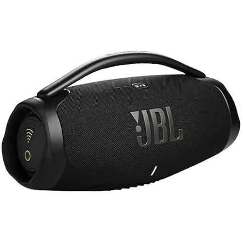 JBL Boombox 3 WiFi Wireless Bluetooth Streaming Portable Speaker, Black - IP67 Dustproof and Waterproof Airplay Alexa PartyProof HD 3D Sound (Renewed)