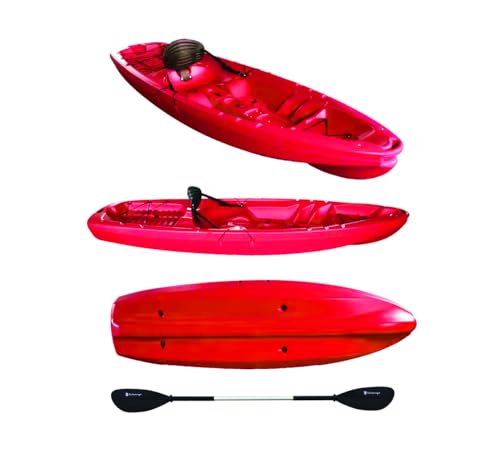 Canoa monoposto Gil 2.0 misura 254 cm Big Mama con seggiolino e pagaia (ROSSO)