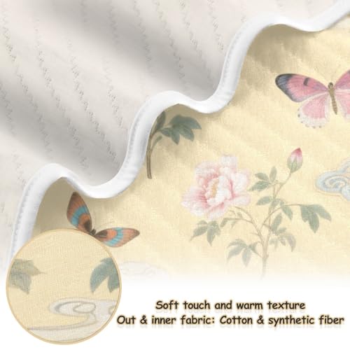 Custom Japanese Colorful Flower Butterflies carseat Blankets Soft para personalizado pet Name Blanket for Newborns, Infants, & Toddlers 30x40in mantitas para Bebes recien nacidos2