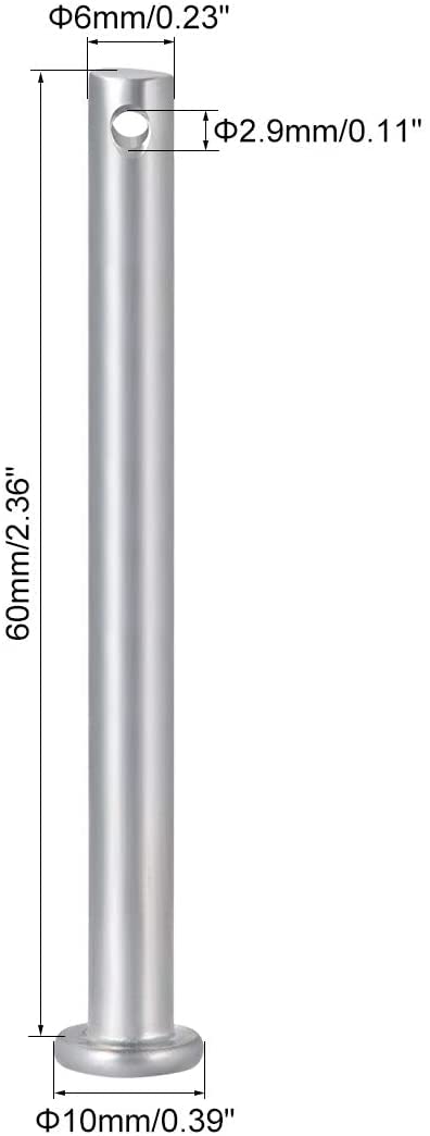 20 Pasadores De Horquilla De Acero Inoxidable 304, 3 Mm X 10 Mm, Cabeza Plana Y Agujero Único, Para Bisagras Y Eslabones