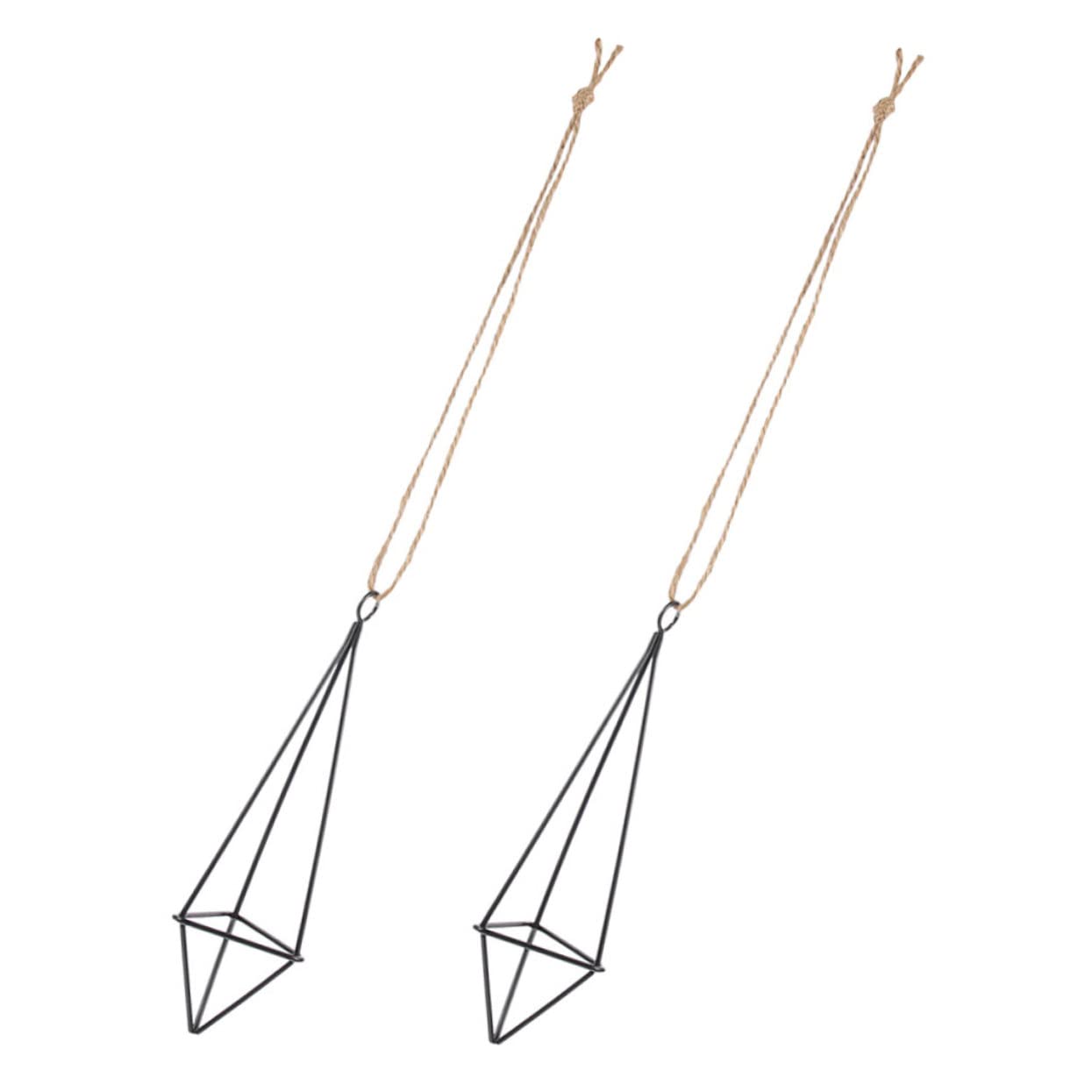 VANZACK 4 Ensembles Jardinière Suspendue Support De Plantes Suspendues Crochet De Jardinière Suspendu Suspension Cintre pour Plantes D'extérieur Tillandsia Stand Le Fer Noir 2 Pièces * 4