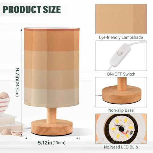 Lámpara de mesa GuoChe para dormitorio con luz cálida miniatura 3