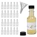 Mini 50ml Liquor Bottles – Set Of 24 Clear Plastic Alcohol Shot Bottle With Black Cap - Great For Weddings, Party Favors And Events – Bonus liquid Plastic Funnel