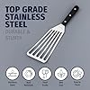 Zulay Kitchen Stainless Steel Fish Turner Spatula - 12.4” Flexible Heat-Resistant Slotted Turner for Non-Stick Cookware - Rust-Proof, Durable & Dishwasher Safe Cooking Utensil for Everyday Use #4