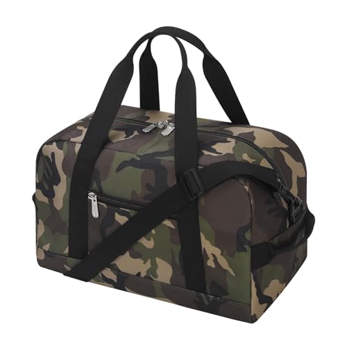 Image of Apenze Small Gym Bag 14 inch lightweight Carry On Mini Duffel Bag for Travel Sport - Camo