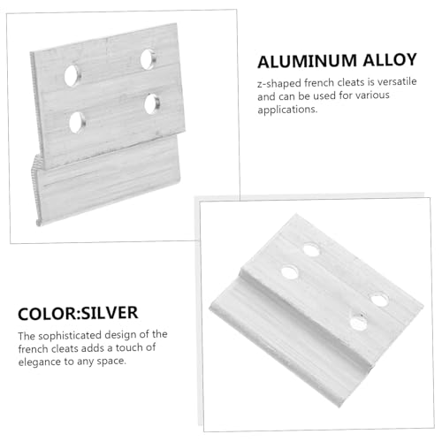 Image of GLEAVI 2pcs Z-Shaped Heavy Duty French Cleat Hanger Brackets for Wall Mounting Panels Artwork Mirrors and Headboards Easy Installation Aluminum Picture Hanging Kit