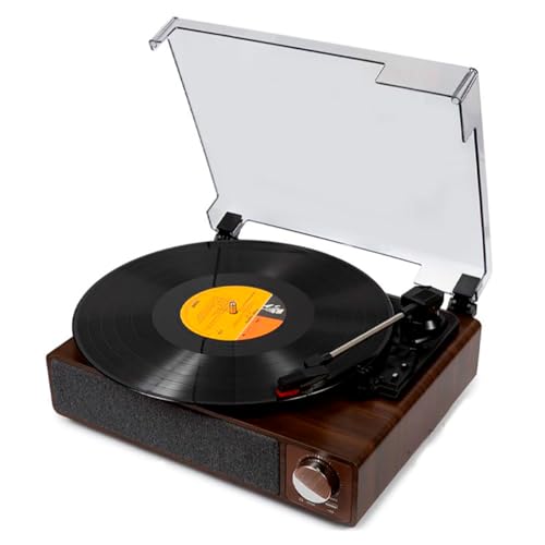 Tocadiscos Sanyo KS141 Retro Record Player con Bluetooth y USB. Dimensiones: 325 × 270 × 131 mm. Bluetooth inalámbrico, Puerto USB y Lector de Tarjeta TF