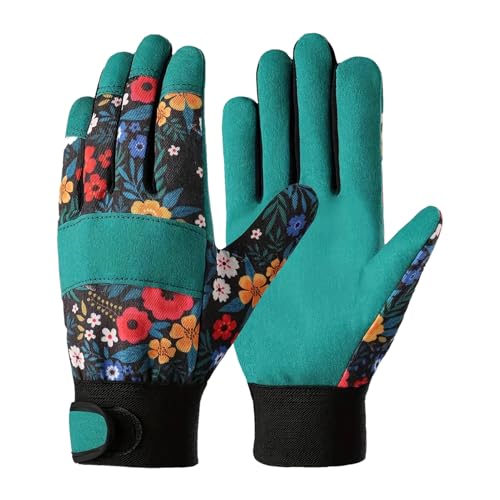 Guantes de jardinería – Resistentes al desgaste para excavación – Puños elásticos de trabajo para plantar, cavar, podar y reparar