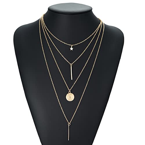 Gold-Plated Layered Necklace Set