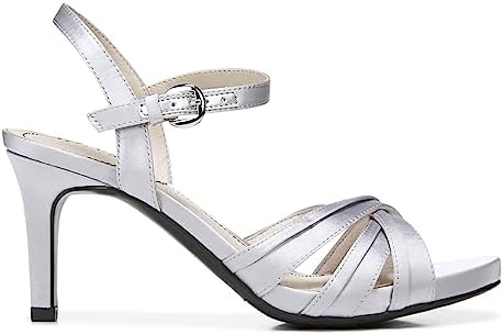 LifeStride Women's Maebree Sandal Silver Satin | Image 1
