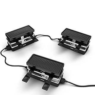 Tefal Appareil à raclette grill, 2 personnes, Format modulable, Prise intégrée pour brancher d'autres appareils, Compact, Plug & Share YY5249FB