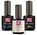 Produktbild Pink Gellac 121 French Pink Rosa Shellac UV / LED Gel Nagellack Nail Polish 15 ml + Base Coat Extend 15 ml + Top Coat Shine 15 ml 1er Pack (1 x 45 ml)