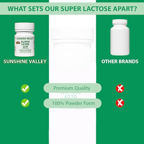 Image of Sunshine Valley Lactose Powder (Milk Sugar), Fine White Powder, 0.5 oz | Fine White Powder for Baking, Cooking & Brewing, Versatile Ingredient for Food Mixtures & Recipes
