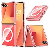 OWKEY Case for Samsung Galaxy Z Flip 7, Magnetic Phone Case [Compatible with MagSafe] Anti-Fingerprint Translucent Matte Shockproof Protective Case (Clear)