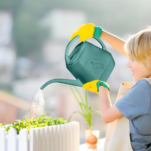 Image of Plastic Watering Can - 1 /2 Gallon - Green | With Long Spout for Watering-Home Indoor and Outdoor Garden