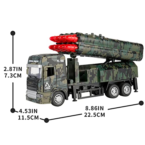 JuanKidbo Army Toys for Boys Military Vehicle Toys with 8 Missiles - Image 3