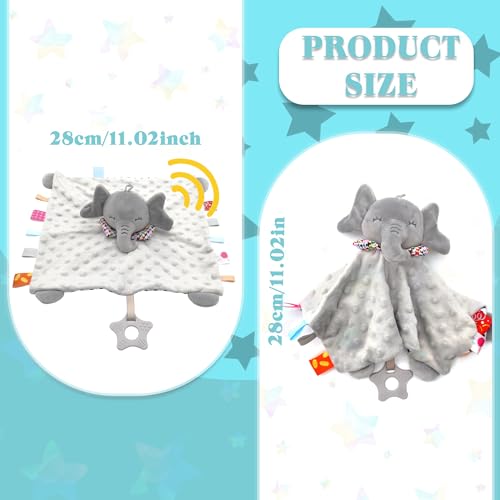 Image of Elephant Baby Lovey for Unisex Newborn Baby Security Blanket for Boys and Girls,Soft Lovie Baby Gifts Multi-Purpose Stuff Snuggle Toy,Elephant Stuffed Animal Grey