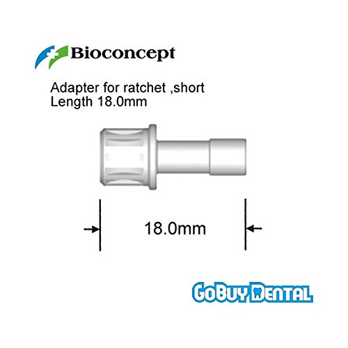 Bioconcept Straumann Compatible Dental Implants Instruments Adapter for Ratchet, Short, Length 18.0mm