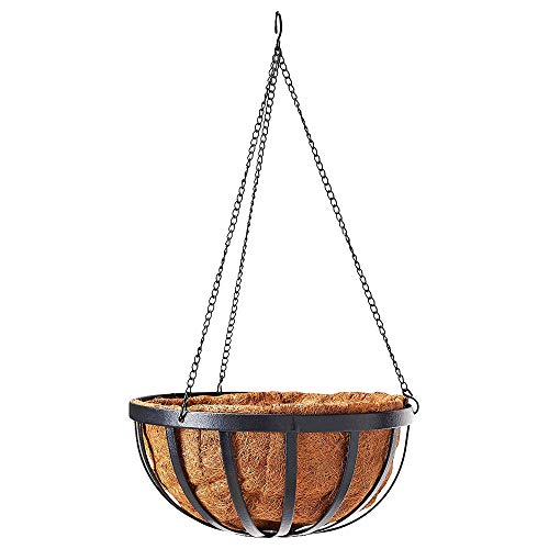 Arcadia Garden Products Round Hanging Planter Basket with Coco Liner 14