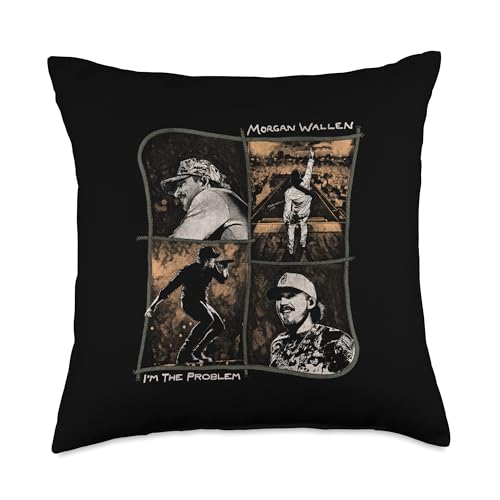 Official Morgan Wallen Photo Collage Throw Pillow