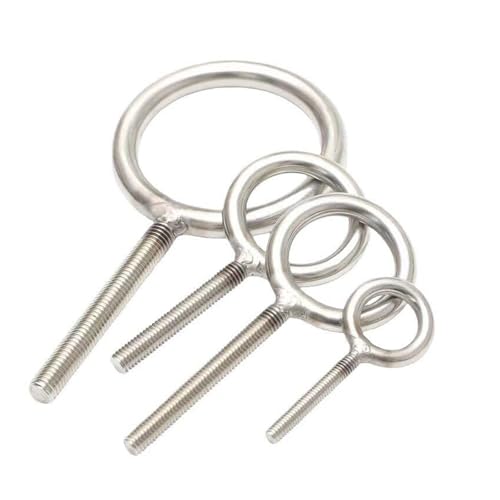 Pernos de ojo M8 en acero inoxidable de 90mm con anillo cerrado para elevación industrial 5