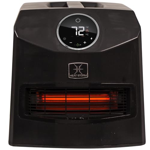 Heat Storm HS-1500-IMO Portable Infrared Heater, 10 lbs, Black