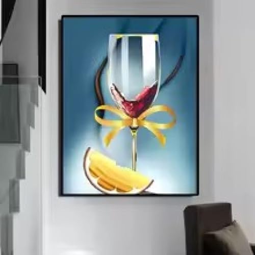 Affiche nordique abstraite en verre doré TONGYINLI cadre 30x40cm