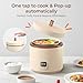 TOKIT Rice Cooker Small 3 Cup Uncooked /6 Cup Cooked, Modern Multifunctional Mini Rice Cooker with Display Touch Button for 1-3 People Ceramic Coated Non-Stick Pot 8 Cook Functions - Cooking & Warmer