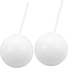 Healeved 2 Conjuntos De Copo Com Canudo Copo Esférico Com Canudo Para Festa Copos De Água Para Crianças Copos De Festa Discoteca Copo De Vinho Decorativo Copo De Canudo Infantil Copo