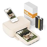 HPRT Photo Printer 4×6”, Wi-Fi Full-Color Instant Phone Phtoto Printer for iPhone, Android, Smartphone, Thermal Dye-Sublimation Impresora De Fotos for Home Use, + 108 Sheets Photo Paper & 2 Cartridge