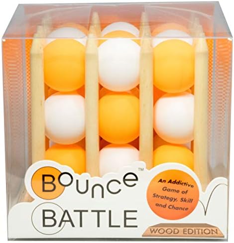 Bounce Battle Wood Edition Game Set - an Addictive Game of Strategy, Skill & Chance