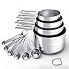 TILUCK Stainless Steel Measuring Cups & Spoons Set, Cups and Spoons,Kitchen Gadgets for Cooking & Baking (10)