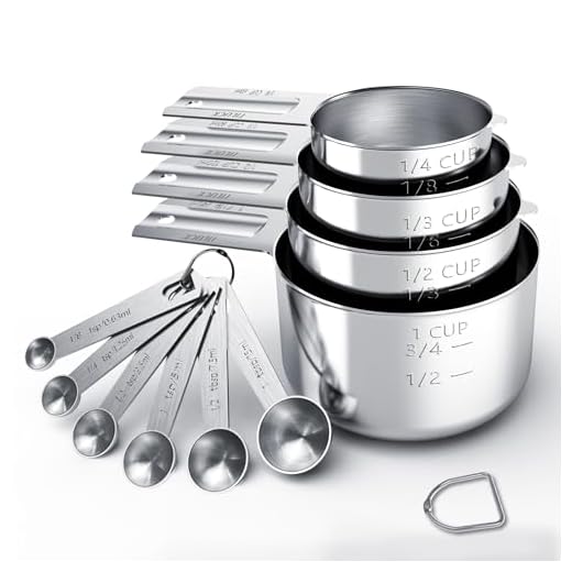 TILUCK Stainless Steel Measuring Cups & Spoons Set, Cups and Spoons,Kitchen Gadgets for Cooking & Baking (10)