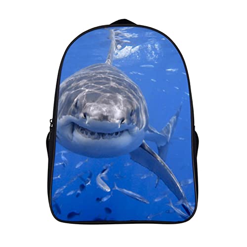 Sac d'école confortable motif requin 3D pour soulager le dos des ados