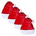 sombrero de Santa para adultos, un tamaño, 4Pc Unisex rojo engrosado Sombrero clásico de Navidad Gorro de Navidad Gorro de muñeco de nieve de Santa Fiesta de disfraces festivos de Año Nuevo Fiesta