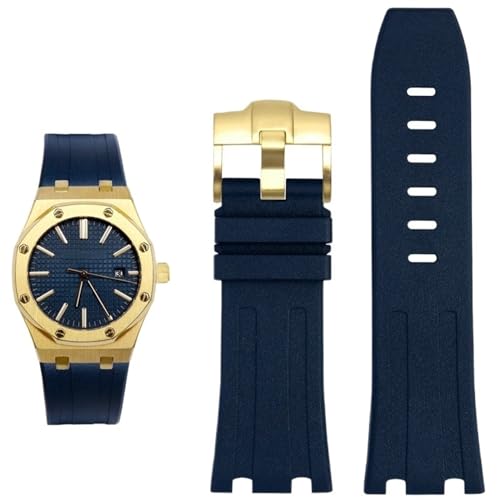 Bracelet de montre caoutchouc silicone 28mm pour AP Royal Oak Offshore 15703