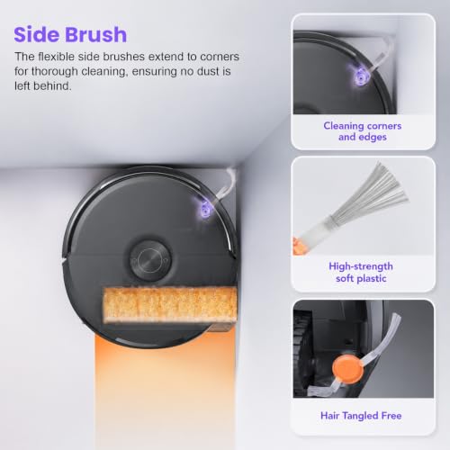 Image of 18 Pcs Accessories kit Compatible with NARWAL FLOW 2 Robot Vacuum | Kit Includes 1 Main Brush, 6 Dust Bags, 4 HEPA Filters, 2 Rolling Track Mops, 4 Side Brushes, 1 Clean Tool