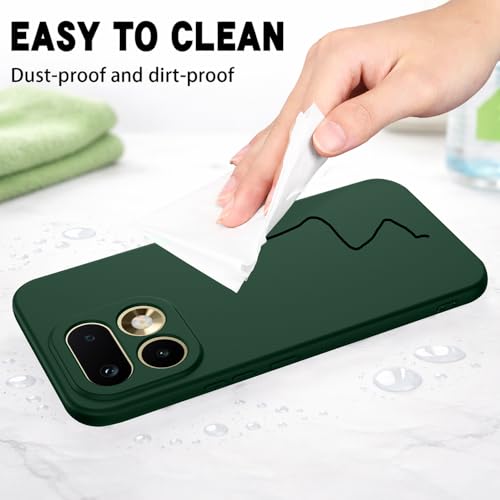 Image of Back Cover Compatible with Realme 16 Pro Plus 5G | Full Camera Protection | Premium Liquid Silicon Case | Flexible Bumper Case for Realme 16 Pro Plus 5G (Military Green)