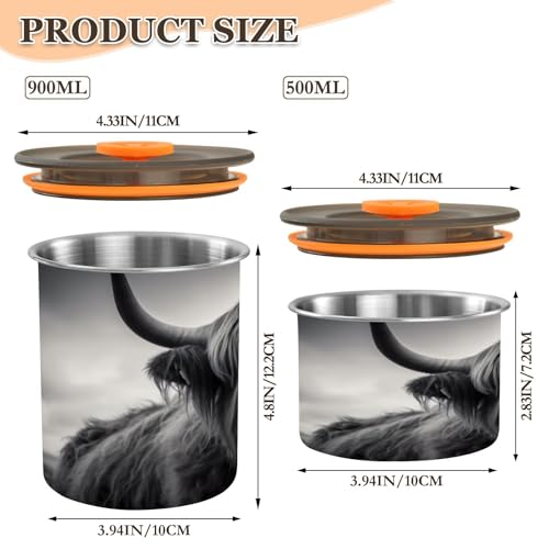 Envase hermético de acero inoxidable para café 500 ml miniatura 2