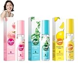 Freshing Oral Spray, Erfrischendes Mundspray 3 Geschmacksrichtungen: Minze, Pfirsich & Zitrone - Beseitigt üble Gerüche, sorgt für frische Atem alltagslang, praktisch für unterwegs